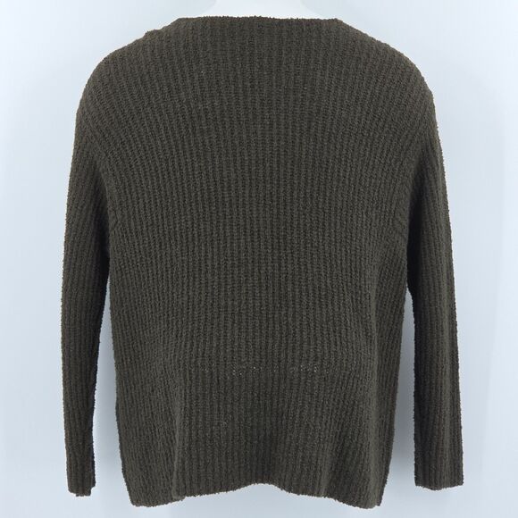 Eileen Fisher Organic Cotton Cashmere Sweater Womens Size XL Green Fall Winter - Picture 3 of 8